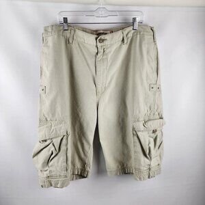 Levis Shorts Mens 38x13 Beige Vintage Cargo Y2K Workwear